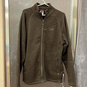NorthFace Brown Fleece like jacket. Size Large.